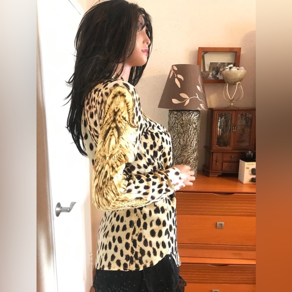 Just Cavalli animal print button down shirt. NWT in size M. - Picture 2 of 16